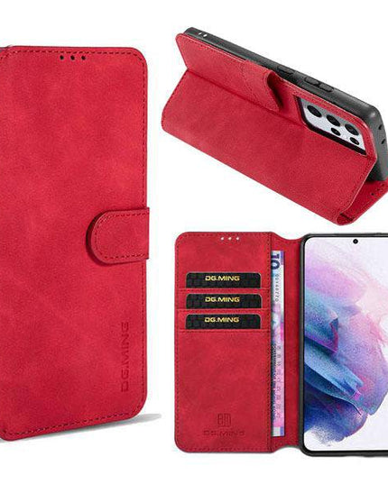 Wallet Stand PU Leather Case For Samsung Galaxy S21 Ultra(5G) - Libiyi