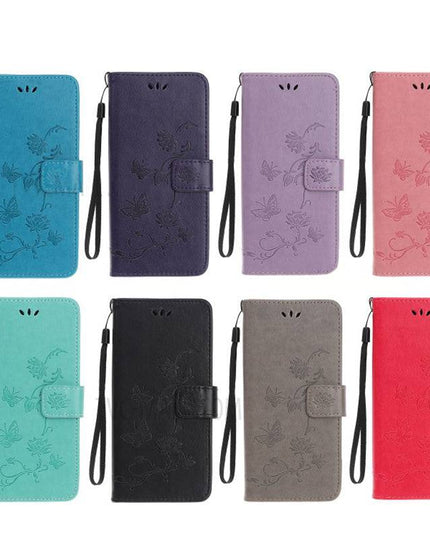 Imprint Butterfly Flower Leather Mobile Phone Case for Samsung S20 ultra - Libiyi