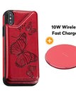 Rouge / Pour iPhone XS Max / Avec chargeur sans fil