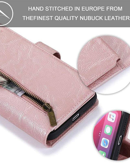 Detachable Flip Folio Zipper Purse Phone Case for iPhone XR - Libiyi
