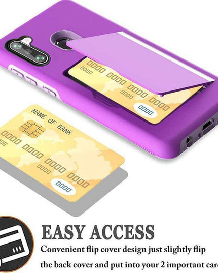 Armor Protective Card Holder Case for Samsung A11(US) With 2-Pack Screen Protectors - Libiyi