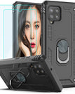 Black / A42(5G) / With 2-Pack Screen Protectors