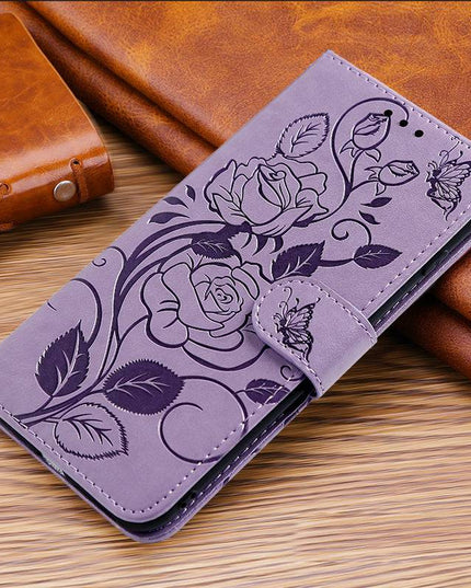 3D Embossed Rose Wallet Case For Google Pixel 6 - Libiyi