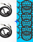 Black / 6PCS / With Lanyards(2Pcs)